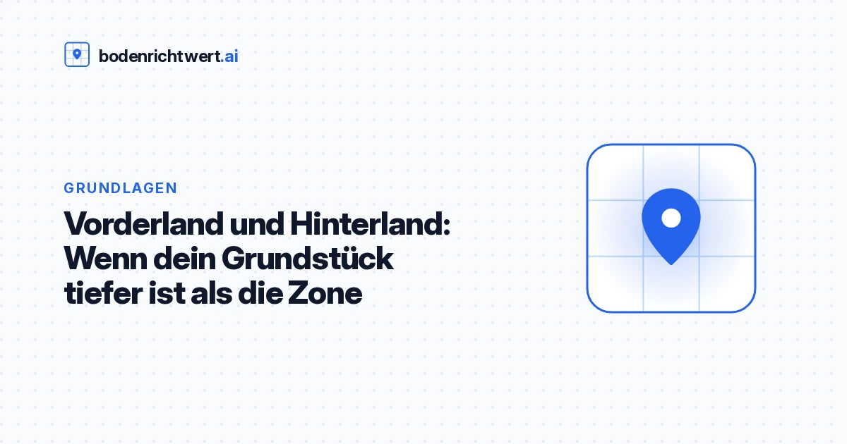 Vorderland und Hinterland: Wenn dein Grundstück tiefer ist als die Zone